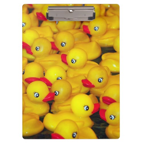 Cute yellow rubber duckies pattern clipboard