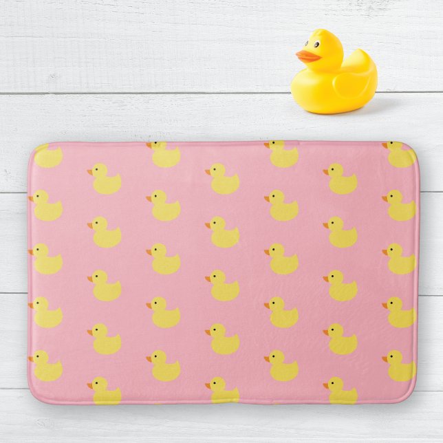 Cute Yellow Rubber Ducks  Bath Mat (Creator Uploaded)