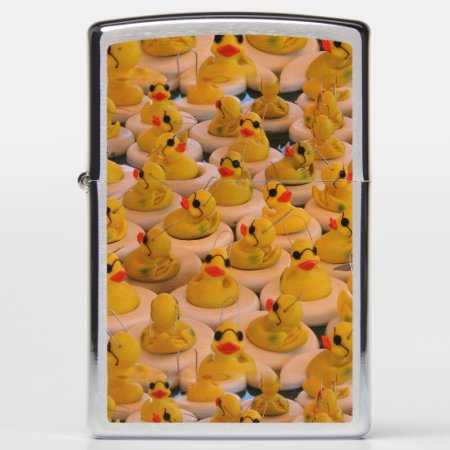 Cute Yellow Rubber Ducks Pattern Zippo Lighter