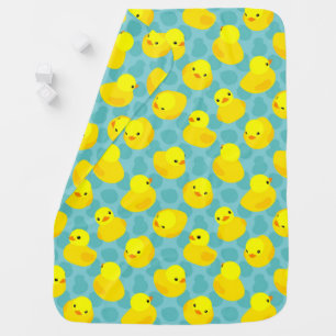 Cute Yellow Rubber Ducky Baby Blanket