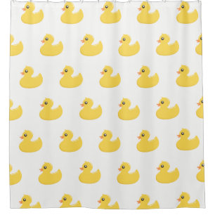Cute Yellow Rubber Ducky Shower Curtain