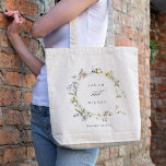 Cute Yellow Rustic Meadow Floral Wreath Wedding Tote Bag<br><div class="desc">If you need any further customisation please feel free to message me on yellowfebstudio@gmail.com.</div>