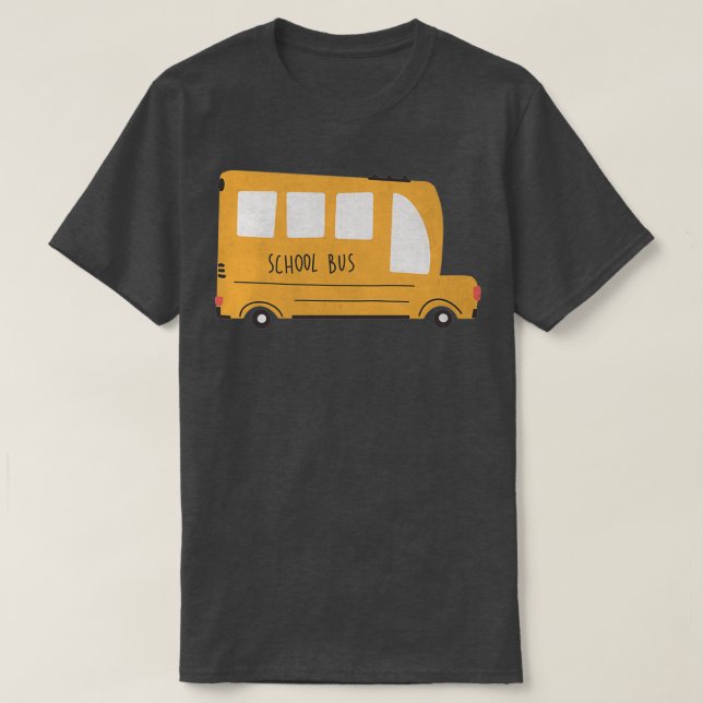 Cute Yellow School Bus 1 T-Shirt (Design Front)