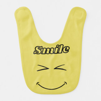 Cute Yellow Smile Face Graphic T-Shirt Baby Bib