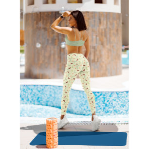 Cute Yellow Sport Women Yoga Pants Leggings