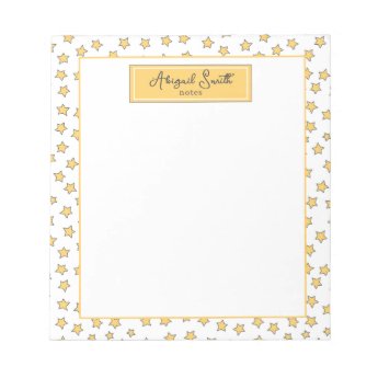 Cute Yellow Stars Pattern Kids Notepad