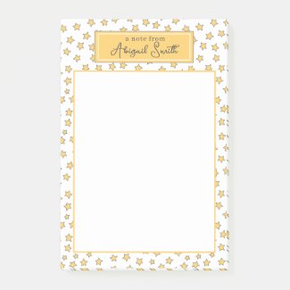 Cute Yellow Stars Pattern Kids Post-it Notes