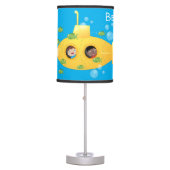 Cute yellow submarine fish cartoon illustration table lamp (Front)
