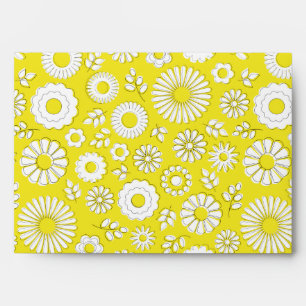 Cute yellow summer flowers envelope
