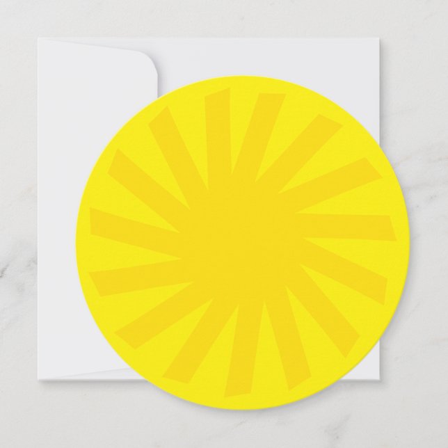 Cute yellow sun bright fun modern cheerful card (Front)