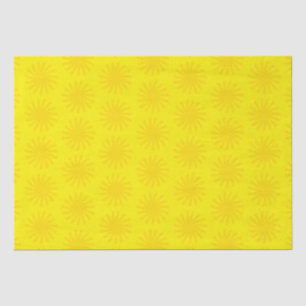 Cute yellow sun pattern modern happy fun bright tissue paper