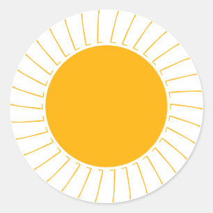 Cute yellow sun rays sunshine modern favor tags