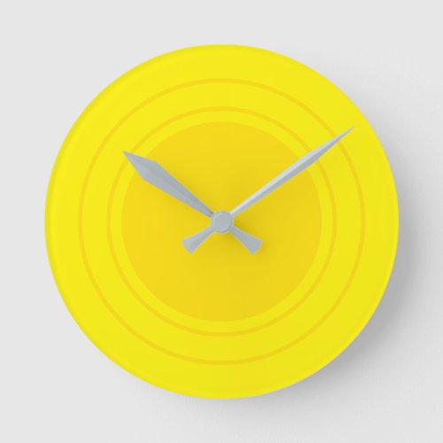 Cute yellow sun sunshine illustration modern kids round clock