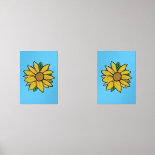 Cute Yellow Sunflowers Wall Art Sets
