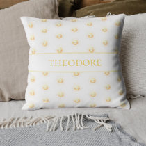 Cute Yellow Sunshine Boho Whimsical Kids Nursery Throw Pillow