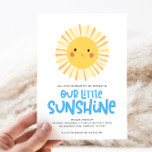 Cute yellow sunshine illustration birthday party<br><div class="desc">Cute funny yellow sunshine illustration birthday party invitation. Yellow rainbow illustration typography design. Part of a collection.</div>