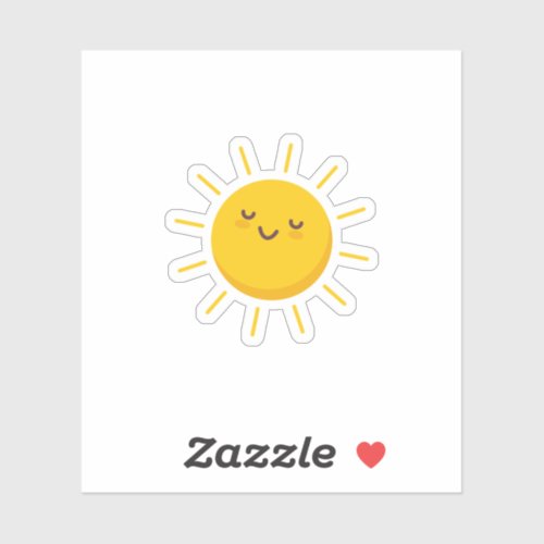 Cute Yellow Sunshine Sticker