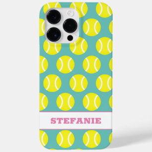 Cute yellow tennis ball pattern personalized Case-Mate iPhone 14 pro max case