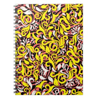 Cute yellow white pink abstract floral