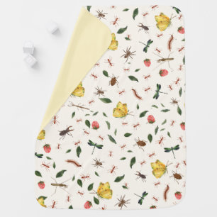 Cute Yellow Woodland Forest Life Baby Blanket