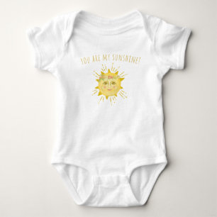 Cute Yellow You Are My Sunshine Baby Shower Gift Bodysuit