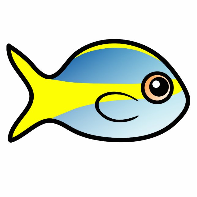 Cute Yellowtail Snapper Cutout (Front)