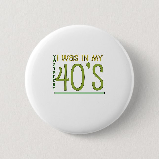Cute, "Yesterday" 50th Birthday Button (Front)