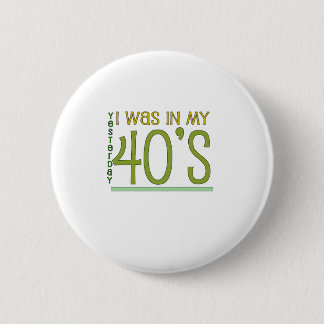 Cute, "Yesterday" 50th Birthday Button