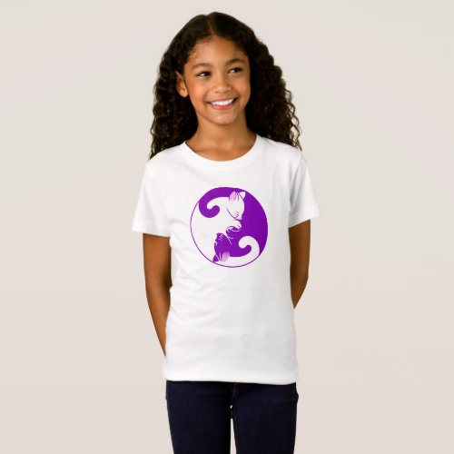 Cute yin and yang cats design T_Shirt