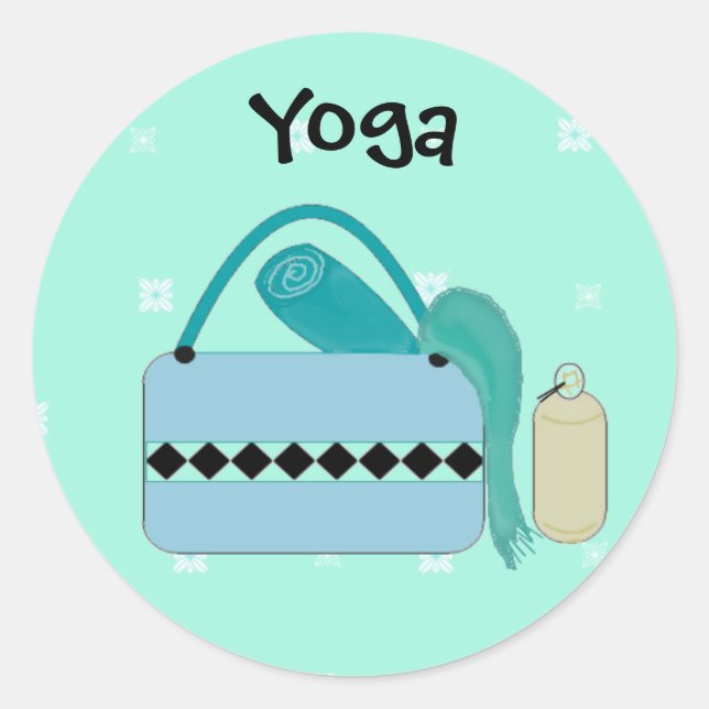 Cute Yoga Gear Classic Round Sticker (Front)