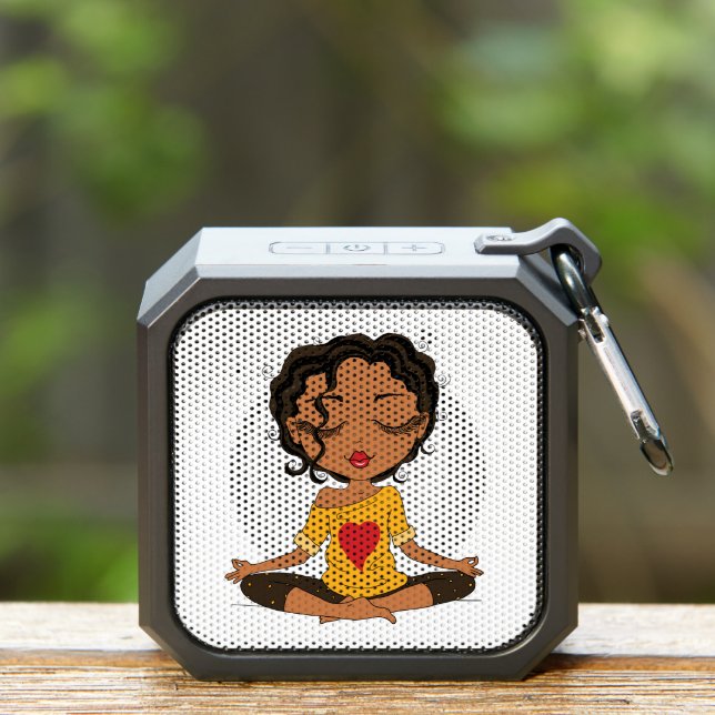 Cute Yoga Girl | Black Hair Bluetooth Speaker (Insitu(Outdoor))