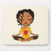 Cute Yoga Girl Mouse Pad (Front)