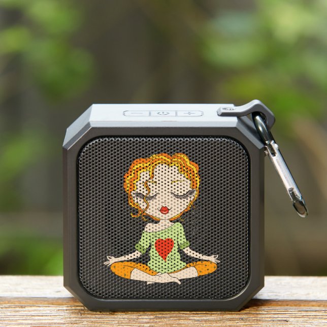 Cute Yoga Girl | Orange Hair Bluetooth Speaker (Insitu(Outdoor))