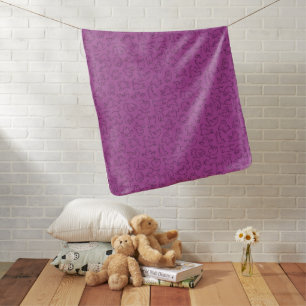 cute yoga pet cat pattern purple background baby blanket