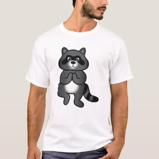 Cute Yoga Raccoon In Tree Pose T-Shirt