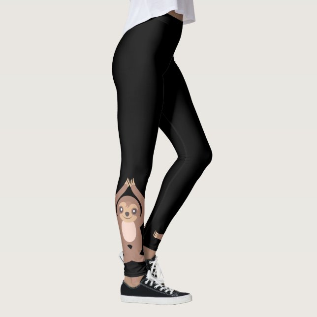 Cute Yoga Sloth Leggings (Right)