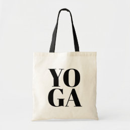 Cute YOGA tote bag with modern typography