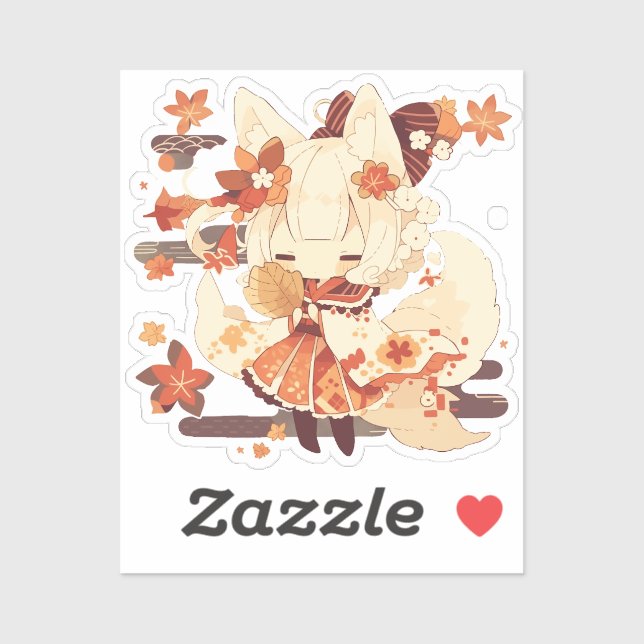 Cute Yokai-Inspired Japanese Design Sticker (Sheet)