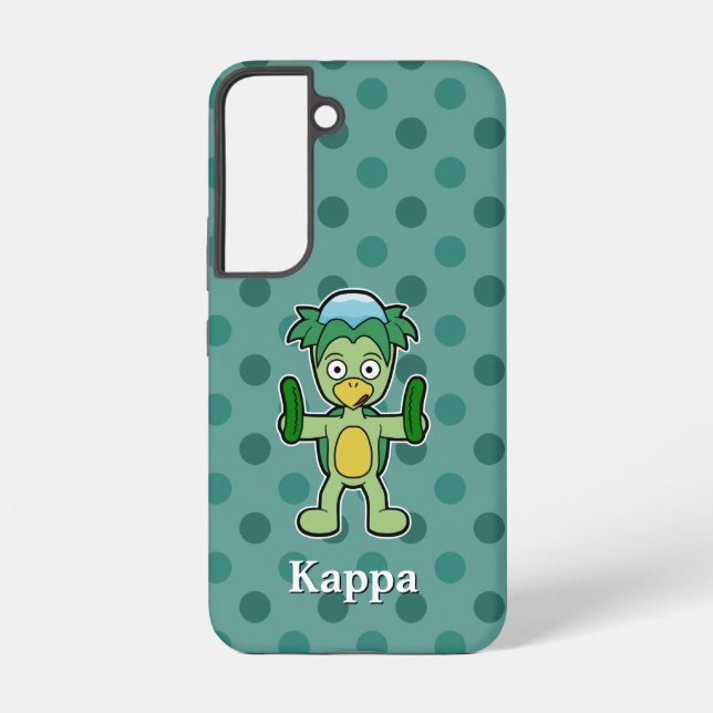 Cute Yokai Kappa with Cucumbers Samsung Galaxy Case (Back)
