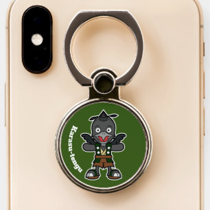 Cute Yokai Karasu Tengu   Japanese Folklore Phone Ring Stand