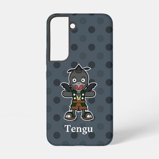 Cute Yokai Karasu Tengu | Japanese Folklore Samsung Galaxy Case (Back)
