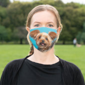 Cute Yorkie Dog Adult Cloth Face Mask (Outside)