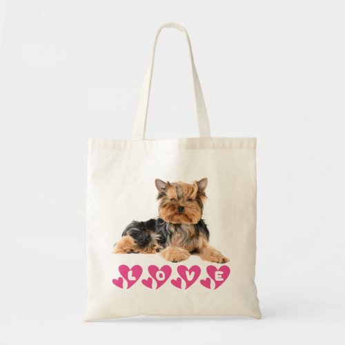 Cute Yorkie Gift Puppy Dog Lover Yorkshire Terrier Tote Bag