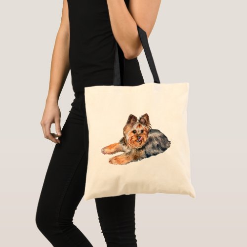 Cute Yorkie Gift Puppy Dog Lover Yorkshire Terrier Tote Bag