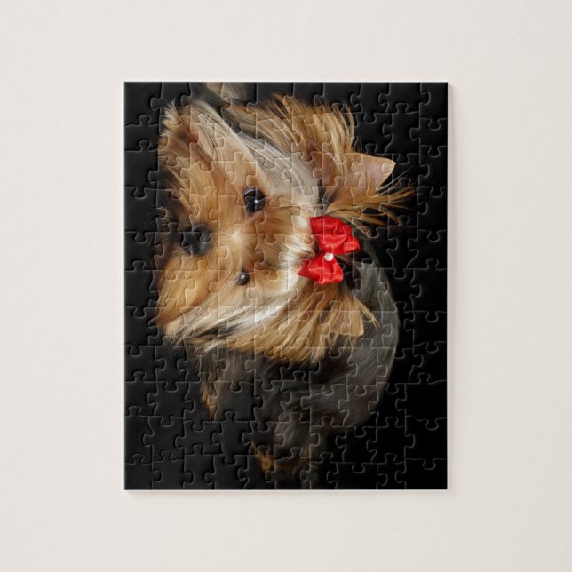 Cute yorkie jigsaw puzzle (Vertical)