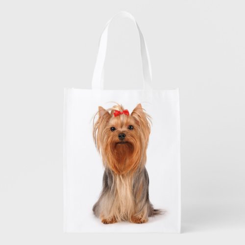 Cute Yorkie Lover Gift Puppy Dog Yorkshire Terrier Grocery Bag