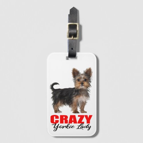 Cute Yorkie Lover Puppy Dog Yorkshire Terrier  Lug Luggage Tag