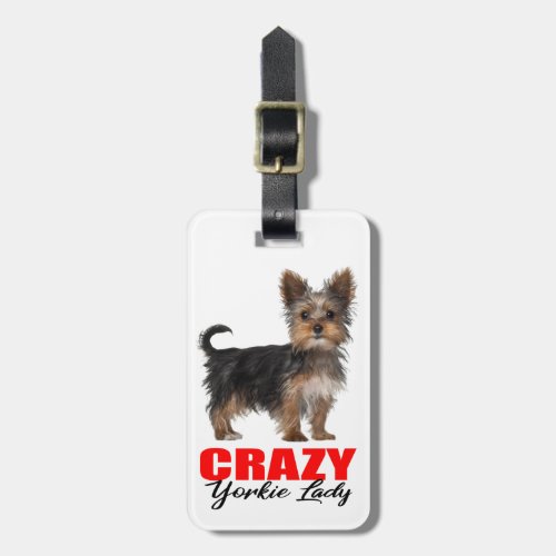 Cute Yorkie Lover Puppy Dog Yorkshire Terrier  Luggage Tag