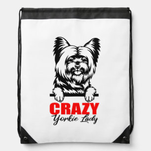 Cute Yorkie Lover Puppy Dog Yorkshire Terrier Tote Drawstring Bag
