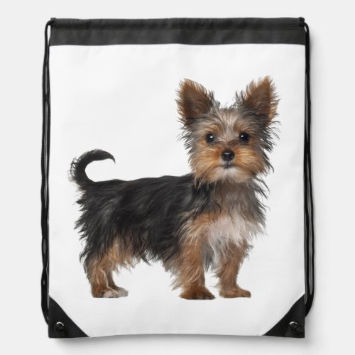 Cute Yorkie Lover Puppy Dog Yorkshire Terrier Tote Drawstring Bag